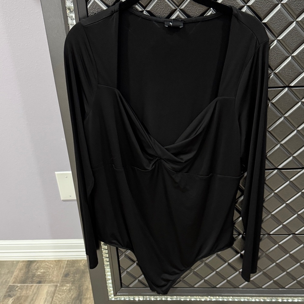 Express Black Long Sleeve Bodysuit